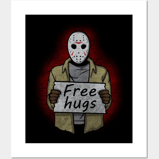 Free Hugs (Jason Voorhees) Wall Art by Melonseta